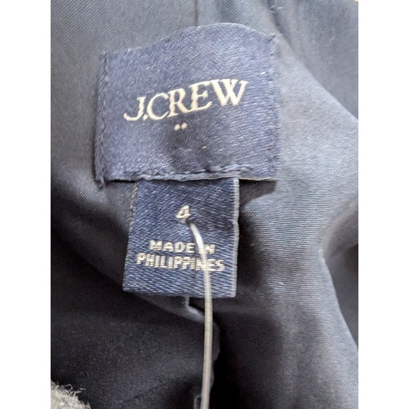 J.Crew Factory Wool Blend Car Coat Covered Buttons Grey Size 4 - Picture 11 of 16
